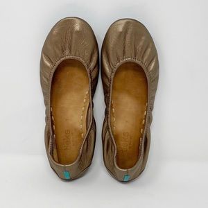 Tieks Skin Ballerina Flats Brown Leather Size 7